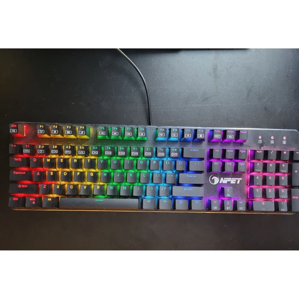 NPET K21 Gaming computer Keyboard - multiple colors wired like New